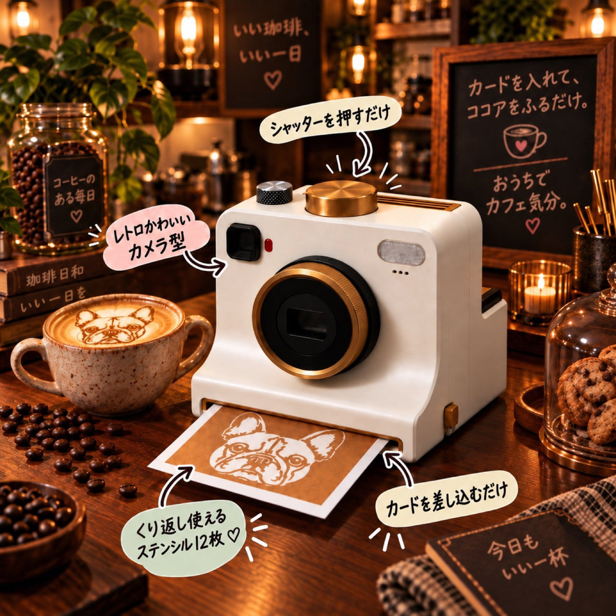 カフェの店内に置かれたLATTECAM